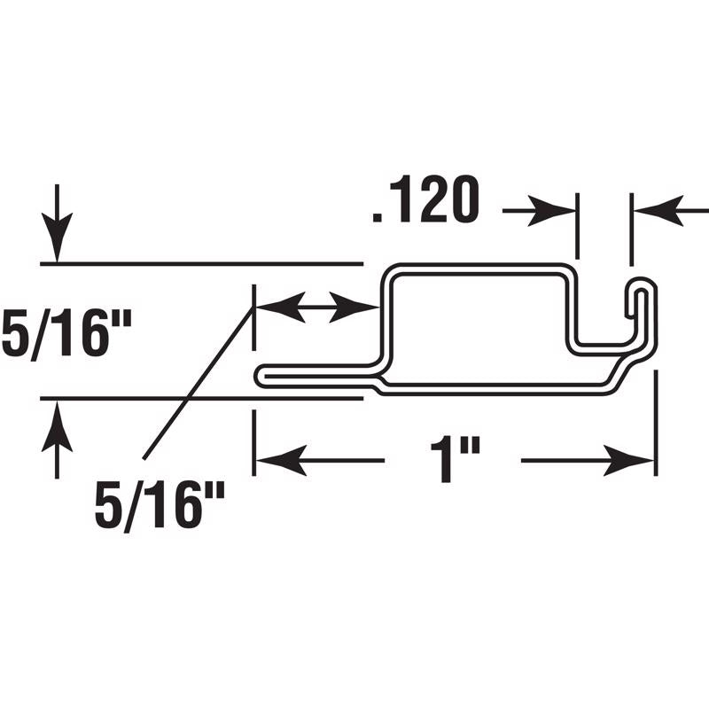 Prime-Line White Aluminum 1 in. W X 5/16 in. L Screen Frame 1 pk