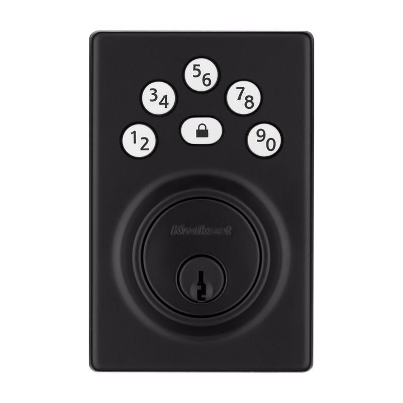 Kwikset Powerbolt Matte Black Zinc Electronic Deadbolt