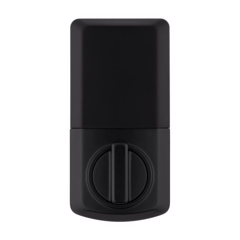 Kwikset Powerbolt Matte Black Zinc Electronic Deadbolt