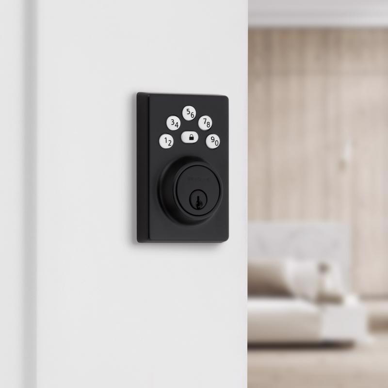 Kwikset Powerbolt Matte Black Zinc Electronic Deadbolt
