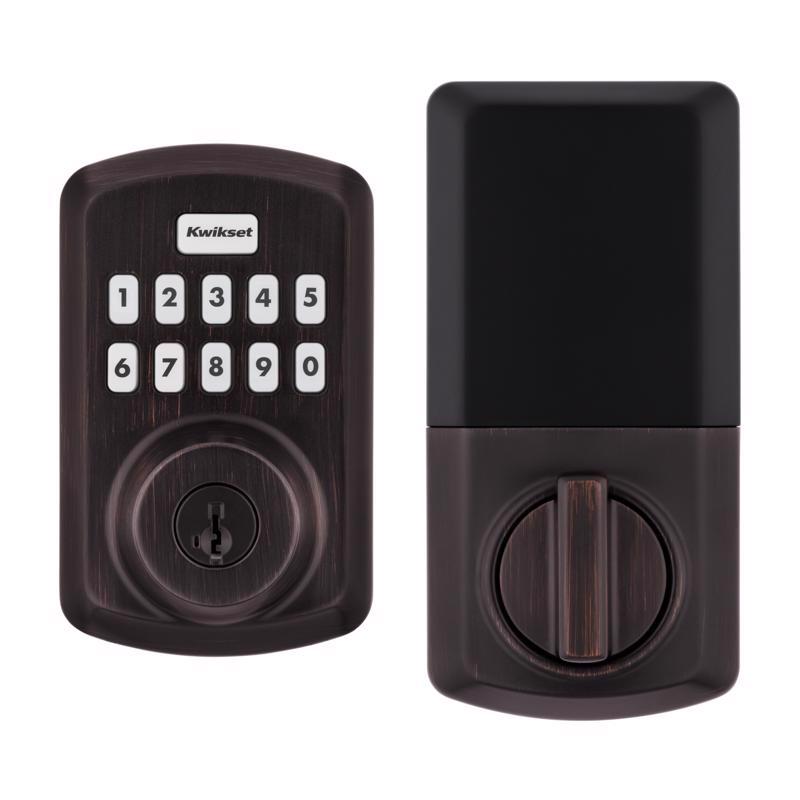 Kwikset SmartCode Venetian Bronze Zinc Electronic Deadbolt
