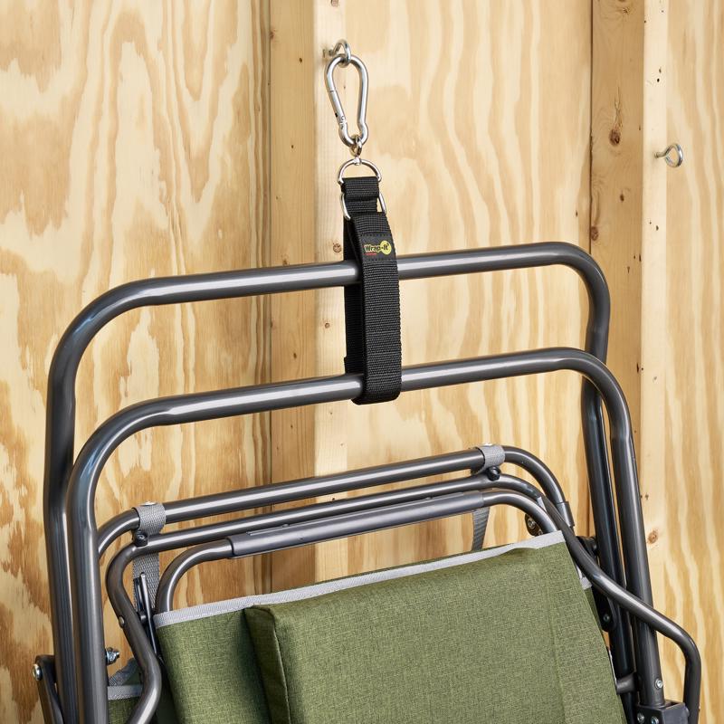 Wrap-It Hook 'n Hang 24 in. L Black Nylon/Steel/Velcro Storage Hook/Strap 250 lb. cap. 1 pk