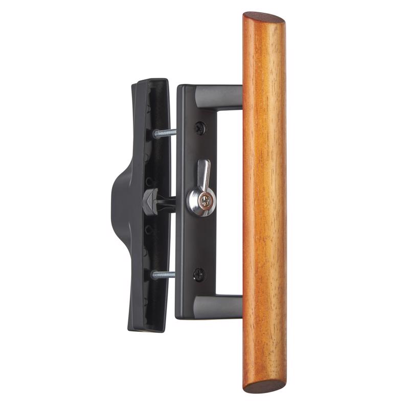 SLDNG DR LTCH BLK/BR7/8"