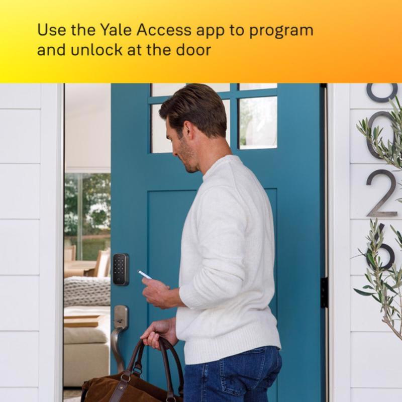 Yale Assure Lock 2 Satin Nickel Metal Bluetooth Keypad Entry Smart Lock
