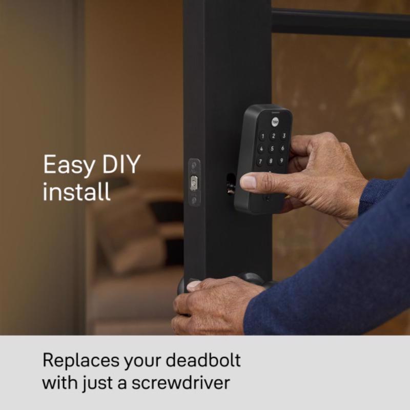 Yale Code Matte Black Metal Electronic Deadbolt