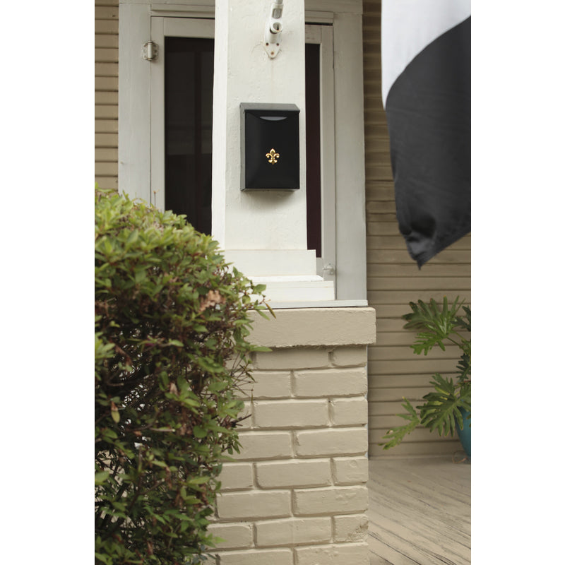 Gibraltar Mailboxes City Classic Galvanized Steel Wall Mount Black Mailbox