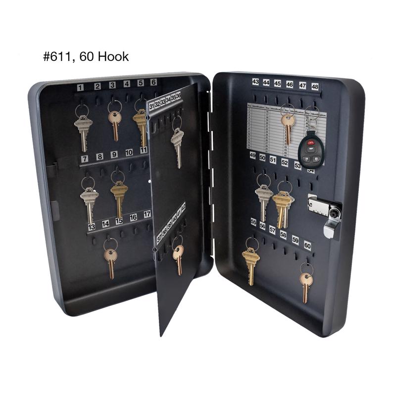 Lucky Line Black Steel Key Cabinet