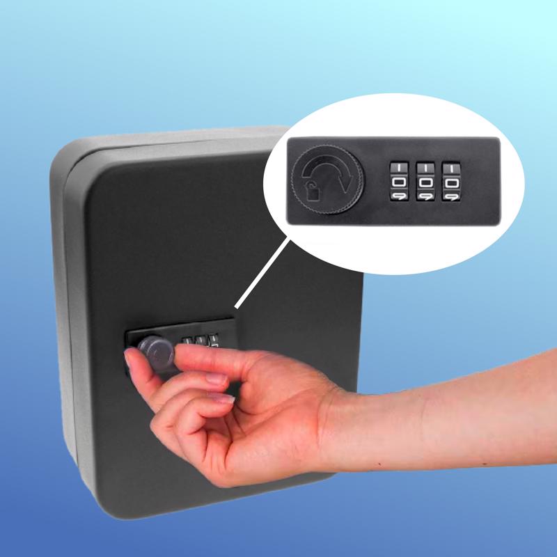 Lucky Line Black Steel Key Cabinet