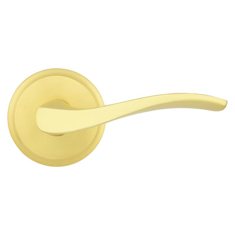 Kwikset Sedona Transitional Satin Brass Passage Lever Right or Left Handed