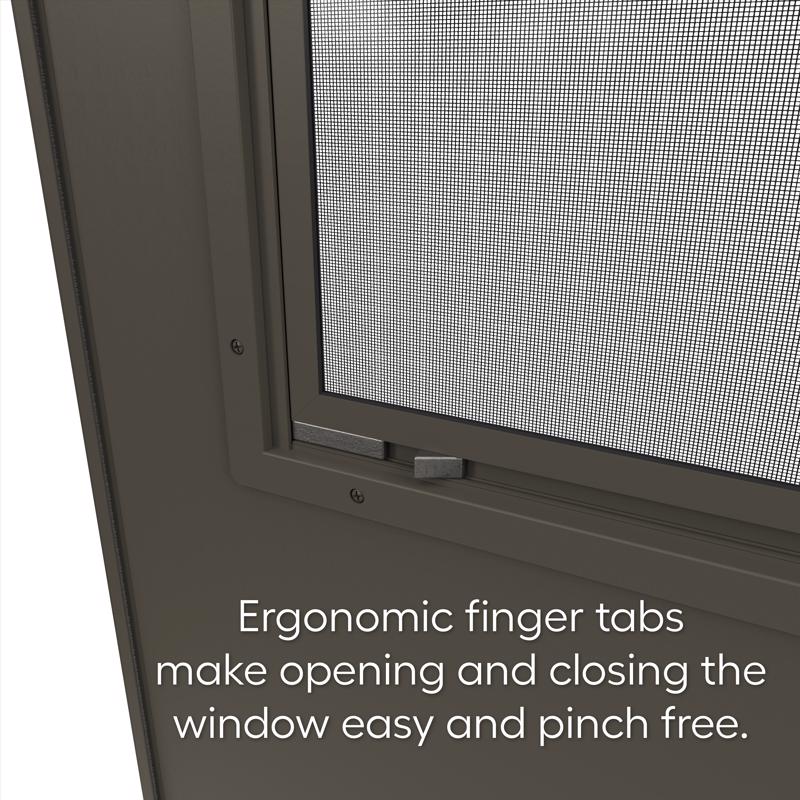 Larson 81 in. H X 36 in. W Vinyl/Wood Brown Mid-View Reversible Self-Storing Storm Door