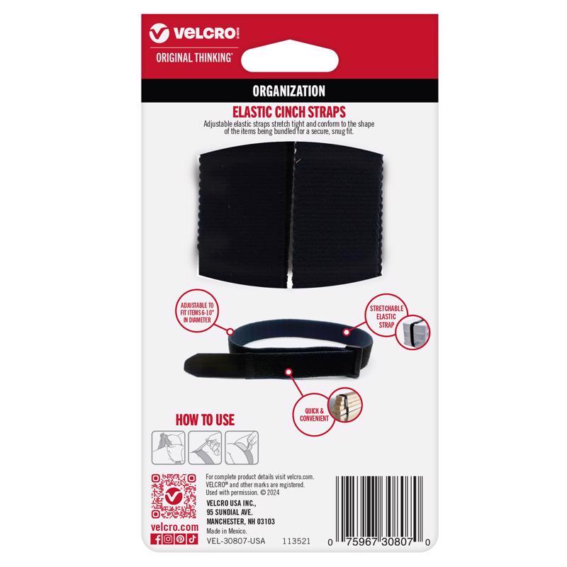 VELCRO Brand Large Nylon Bundling Straps 30 in. L 2 pk