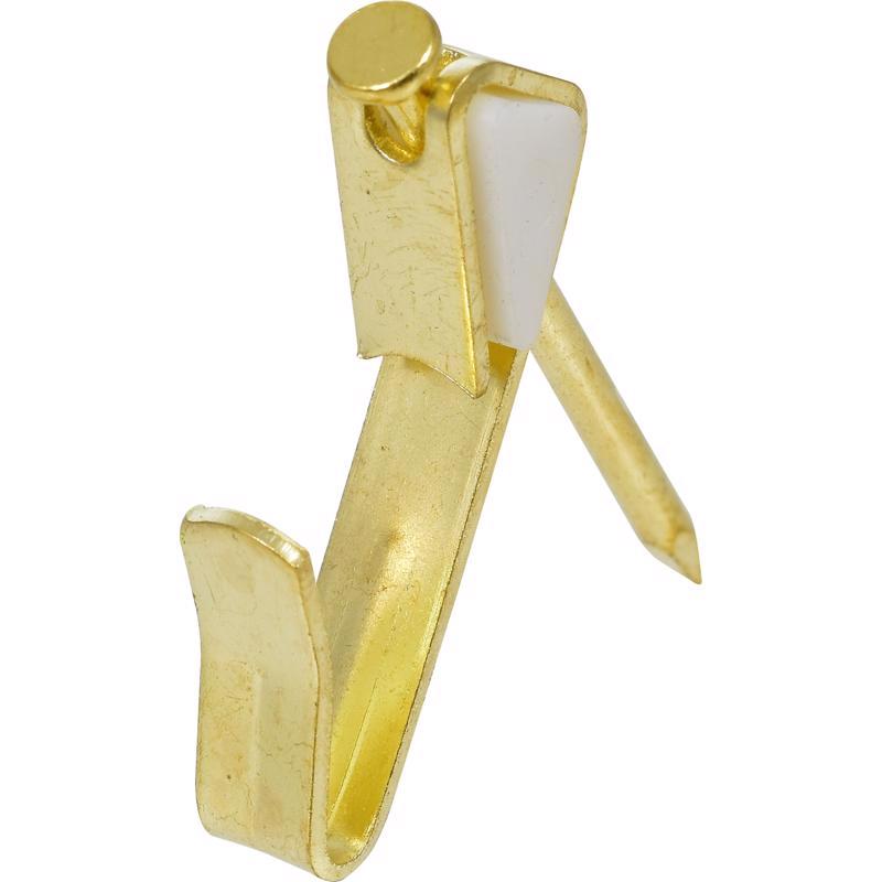 HILLMAN ReadyNail Polished Brass Gold Picture Hanger 30 lb 4 pc