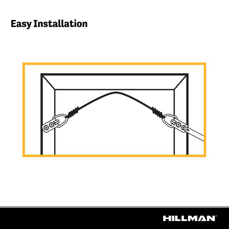 HILLMAN Black D-Ring Hanger 40 lb 4 pc