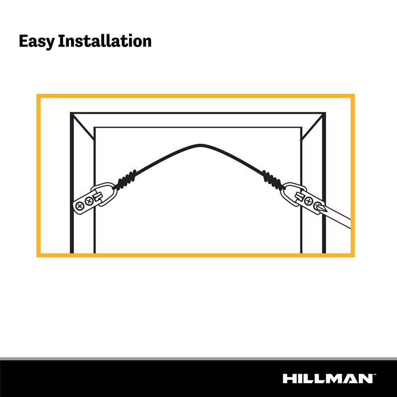 HILLMAN Black D-Ring Hanger 25 lb 4 pk