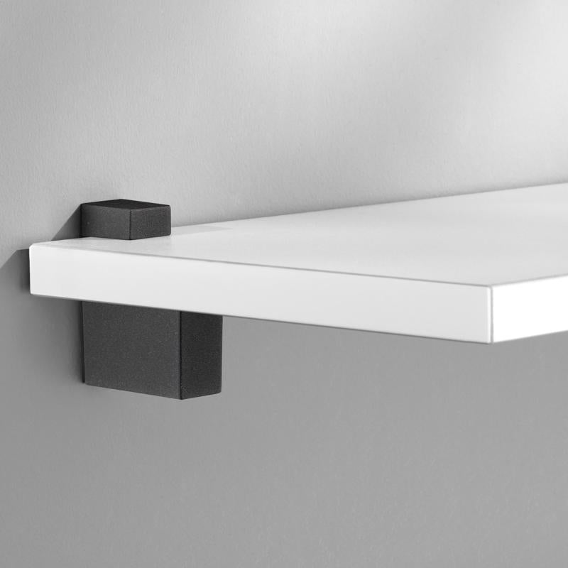 Dolle Cuadro 2.7 in. H X 0.9 in. W X 1.9 in. D Black Metal Shelf Clips