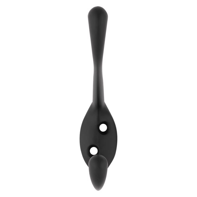 National Hardware Medium Matte Black Metal 3.30 in. L Heavy Duty Garment Hook 35 lb 1 pk