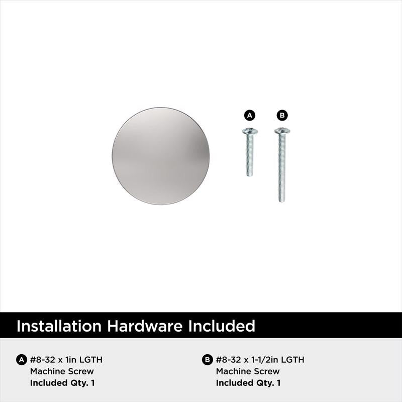 Amerock Chalice Transitional Round Cabinet Knob 1.25 in. D 1.25 in. Polished Chrome 1 pk