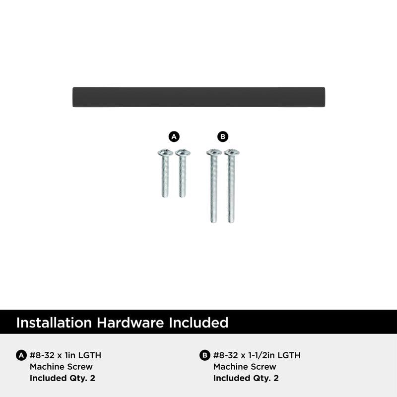 Amerock Cityscape Contemporary Cabinet Pull 3 in. Matte Black Black 1 pk