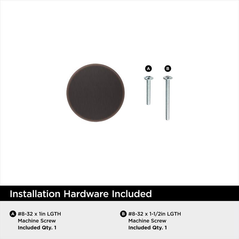 Amerock Chalice Transitional Round Cabinet Knob 1.25 in. D 1.25 in. Oil Rubbed Bronze 1 pk