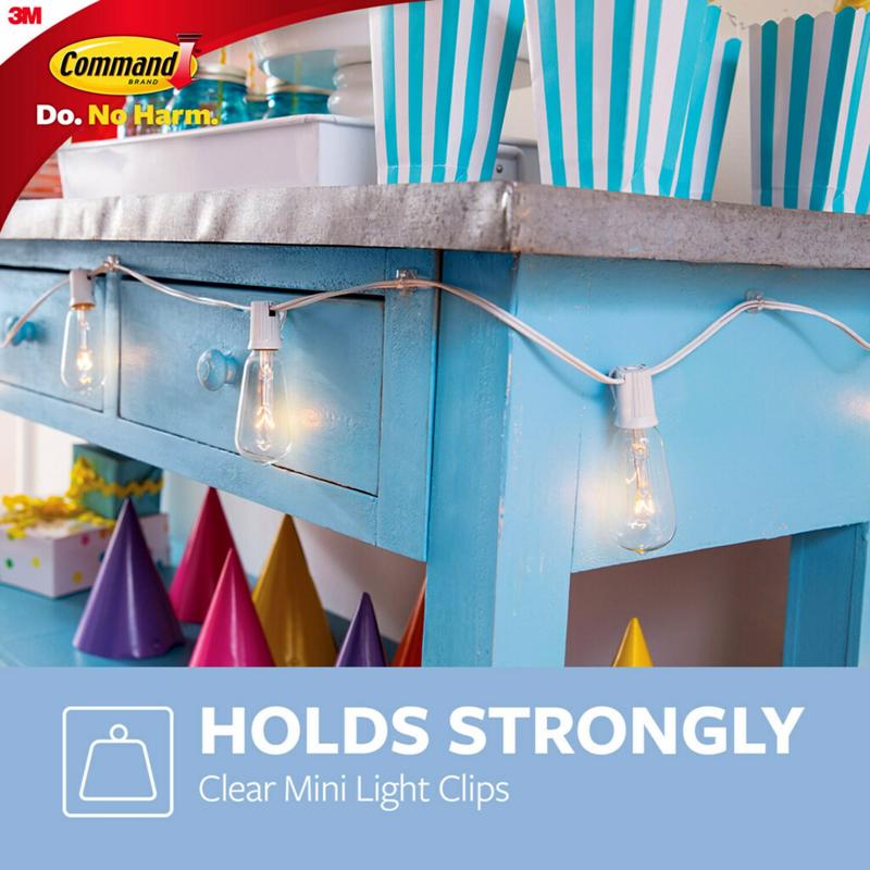 3M Command Small Plastic Refill Strips 2.12 in. L 16 pk