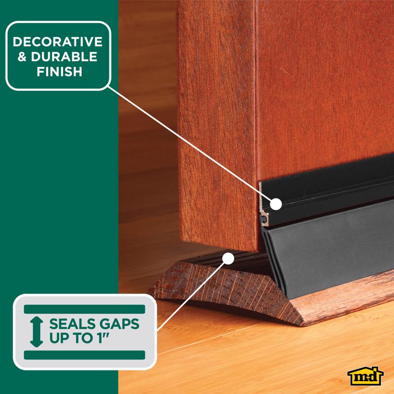 M-D Building Products Black Aluminum/Vinyl Sweep For Doors 36 in. L X 2 in.