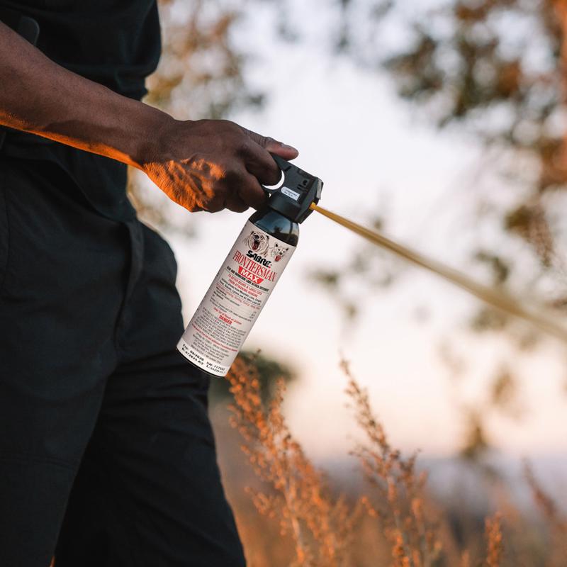 Sabre Frontiersman Max Black Nylon Bear and Mountain Lion Spray W/Belt Holster