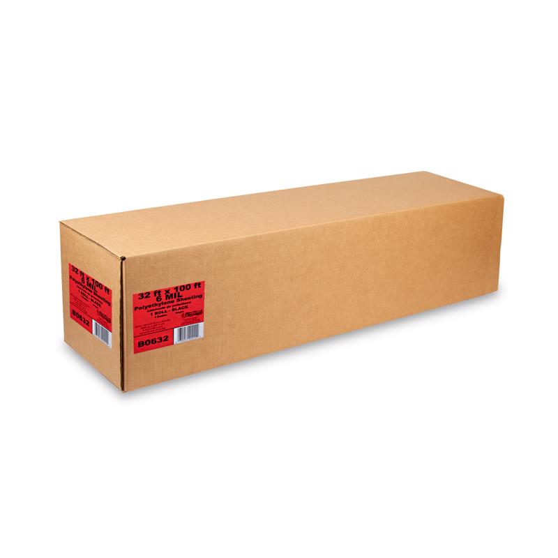 Film-Gard Plastic Sheeting 6 mil X 32 ft. W X 100 ft. L Polyethylene Black 1 pk