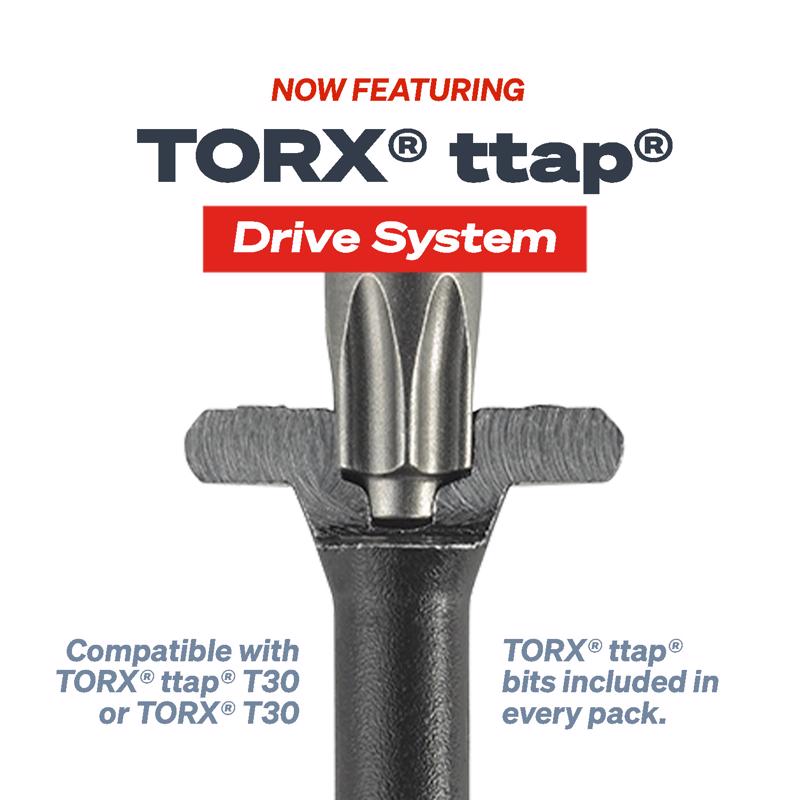 FastenMaster Headlok 8 in. L Torx Ttap T30 Coarse Structural Wood Screws 250 pk