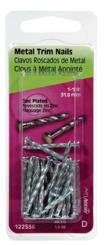 NAIL 1-1/4"METL TRIM ZP