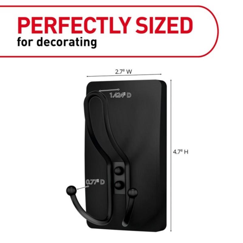 3M Matte Plastic Triple Hook 1 pk