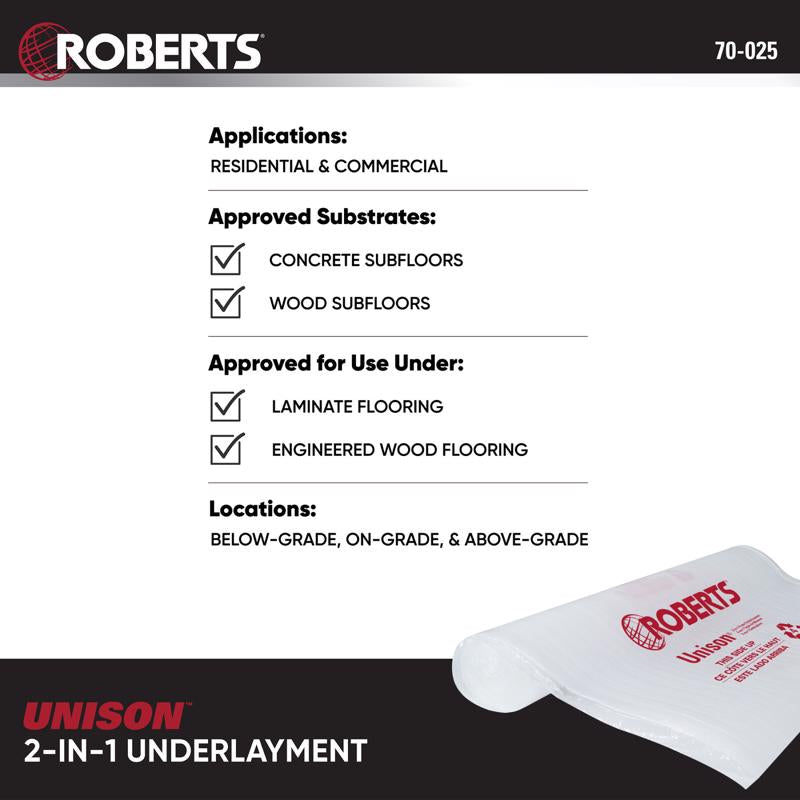 Roberts 49 in. H X 48 in. W X 300 in. L Polyethylene Underlayment 1 pk