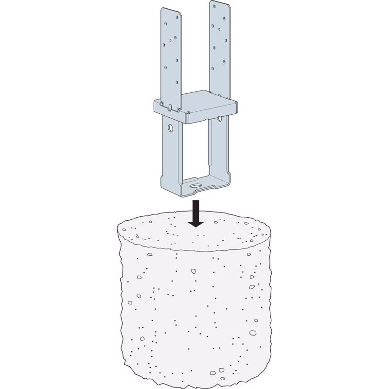 Simpson Strong-Tie 16.66 in. H X 6.03 in. W Galvanized Steel Column Base