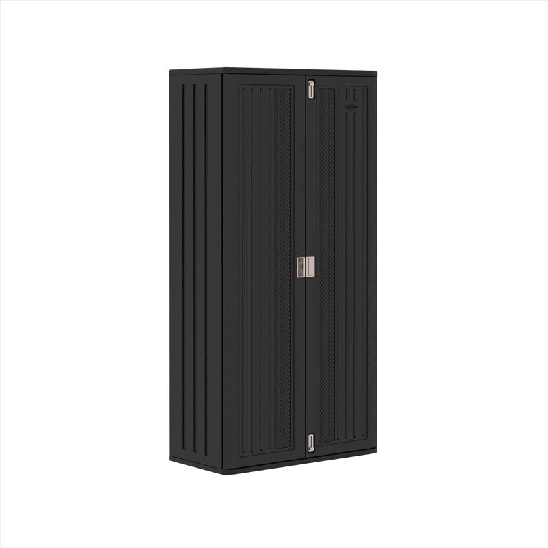 Suncast Cabinet 80.25 in. H X 40 in. W X 20.25 in. D Black Resin 2-Door Cabinet