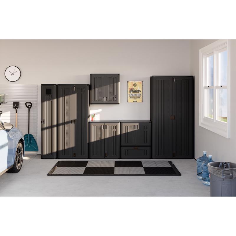 Suncast Cabinet 80.25 in. H X 40 in. W X 20.25 in. D Black Resin 2-Door Cabinet