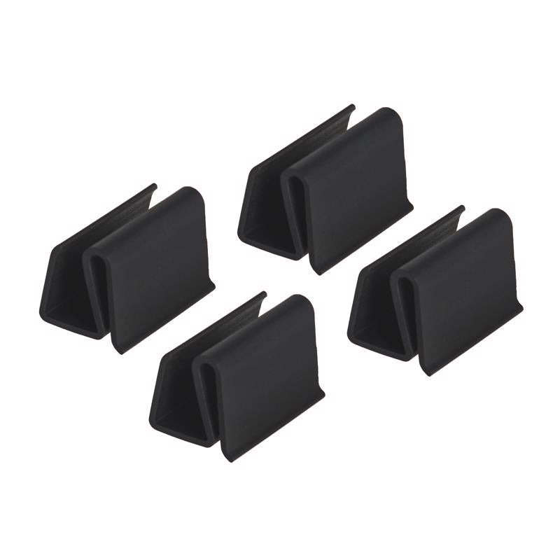 M-D Building Products Black Vinyl Retainer Clip For 7/16 4 pk