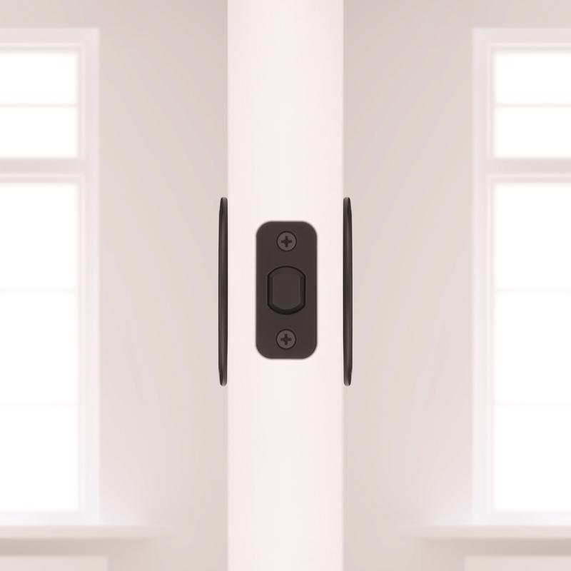 National Hardware Matte Black Zinc Pocket Door Latch 1 pk