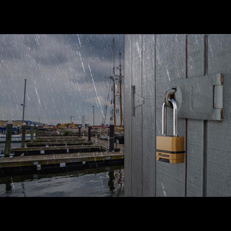 Master Lock 2 in. W Brass 3-Digit Combination Combination Padlock