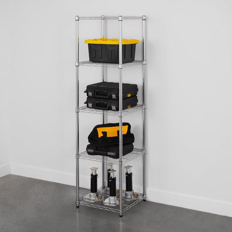 MonsterRax 72 in. H X 18 in. W X 18 in. D Steel 5-Tier Shelving Unit