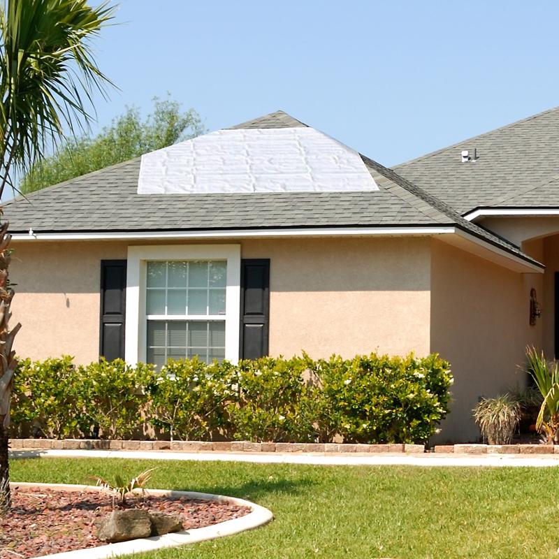 Smart-Tarp Self-Adhering 120 in. W X 120 in. L Poly Tarp White