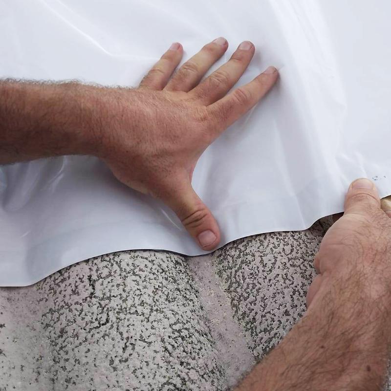 Smart-Tarp Self-Adhering 120 in. W X 120 in. L Poly Tarp White