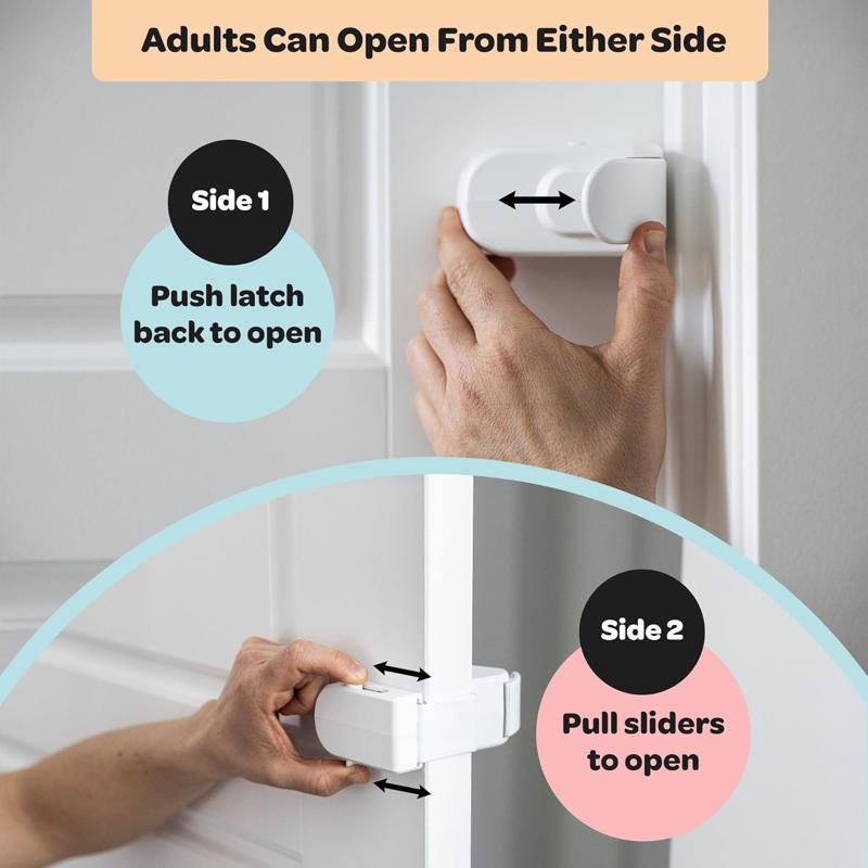 SnapPower HugLock White ABS/TPR Door Lock 1 pk