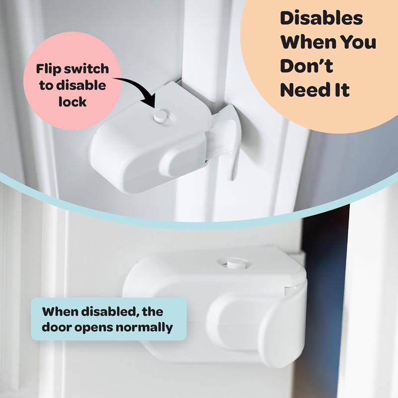 SnapPower HugLock White ABS/TPR Door Lock 1 pk