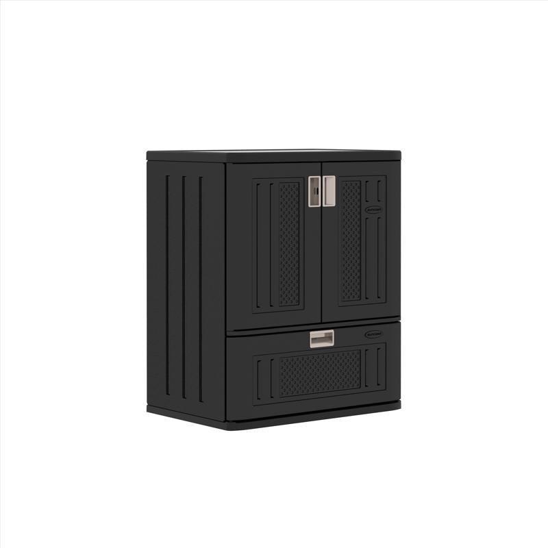 Suncast Cabinet 36 in. H X 30 in. W X 20.0 in. D Black Resin Cabinet