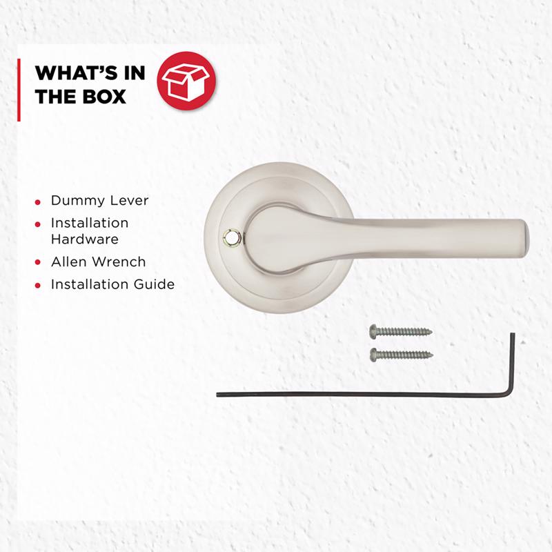 Kwikset Henley Satin Nickel Dummy Lever Right or Left Handed