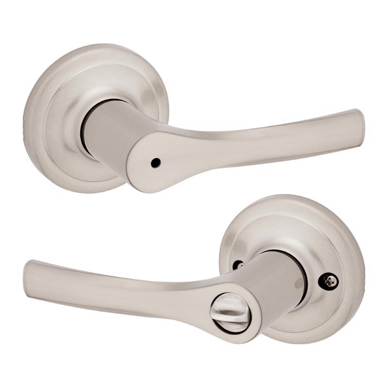Kwikset Henley Satin Nickel Privacy Lever Right or Left Handed
