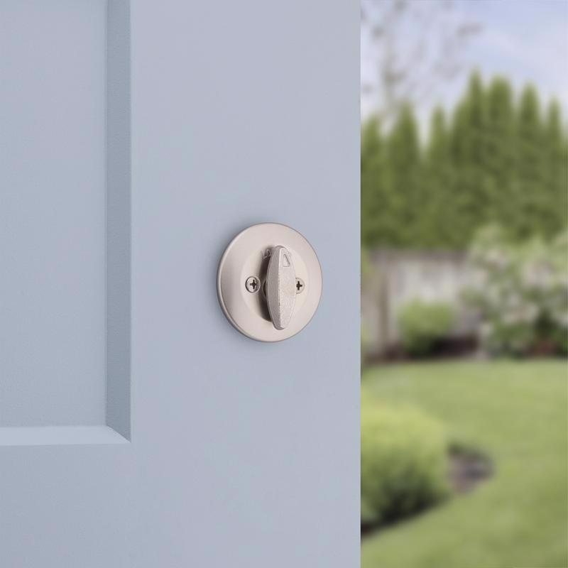 Kwikset Henley Satin Nickel Metal Single Sided Deadbolt