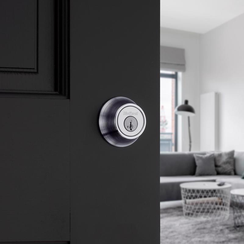 Kwikset Brushed Chrome Metal Deadbolt