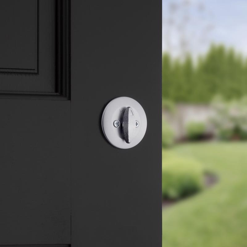 Kwikset Brushed Chrome Metal Deadbolt