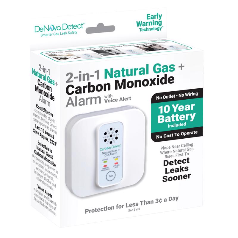 DeNova Detect Battery-Powered MEMS Explosive Gas and Carbon Monoxide Detector