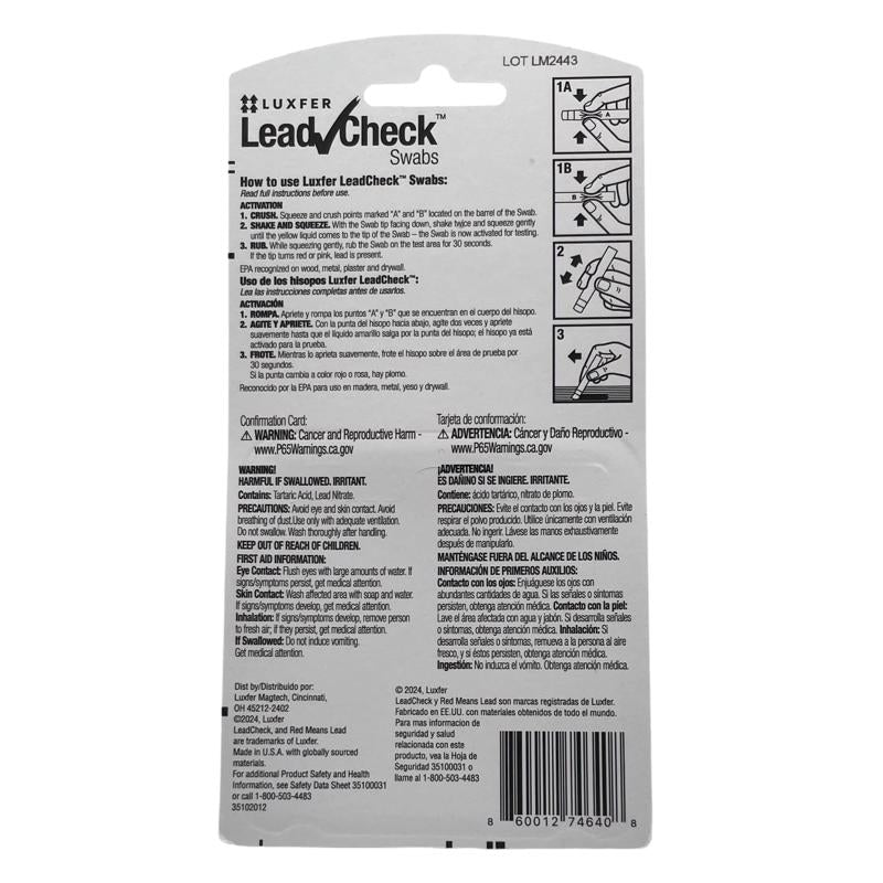 Luxfer Lead Surface Test Kit 2 pk